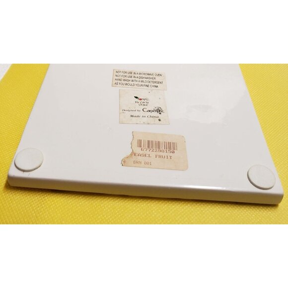 Ceramic Square Plaque With Grape & Fruit Design By Carla Grace For Carpentree - Picture 6 of 8